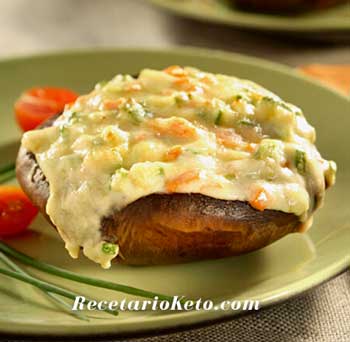 receta keto portobello relleno