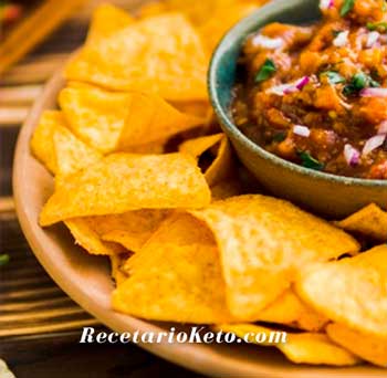 recetas keto nachos con chilli